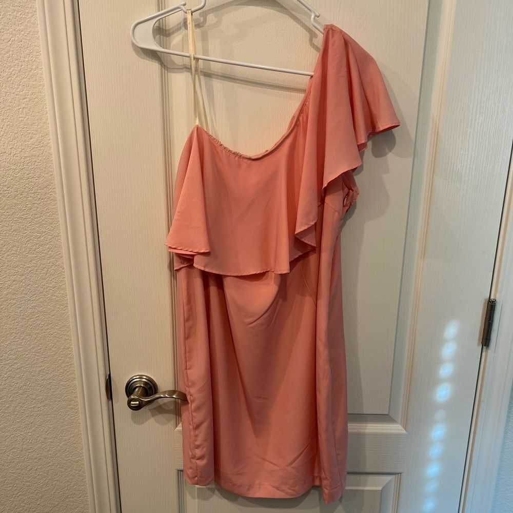 NWT BCBGenerartion one shoulder peony dress size 12